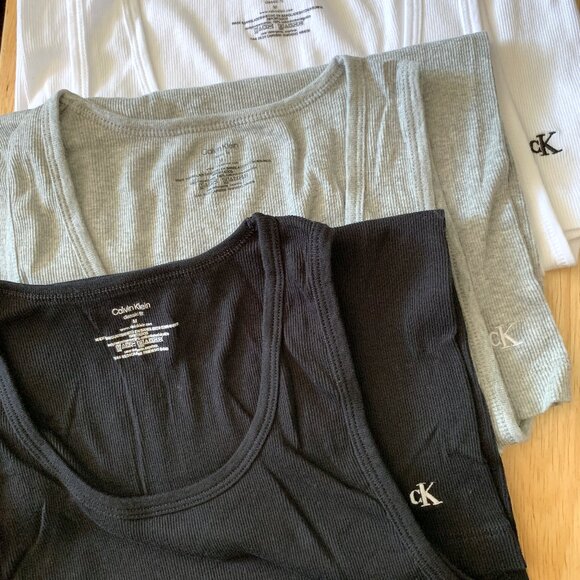 Calvin Klein Neutrals Undershirts/Tank Tops (3) - Picture 1 of 7